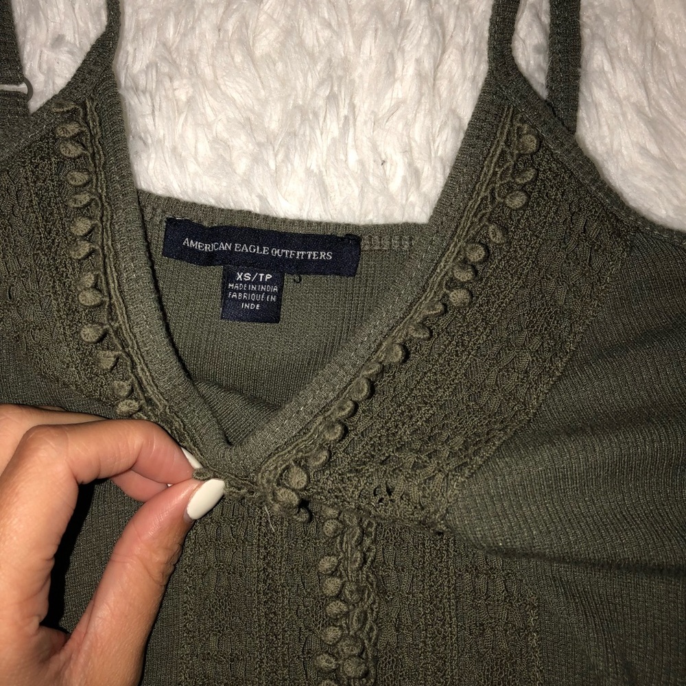 Olive green American Eagle top - Picture 2 of 2